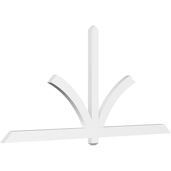 Ekena Millwork Redmond Architectural Grade PVC Gable Bracket, 96"W x 44"H x 2"D x 4"F, 11/12 Pitch GBP096X44X0204RED00 - main
